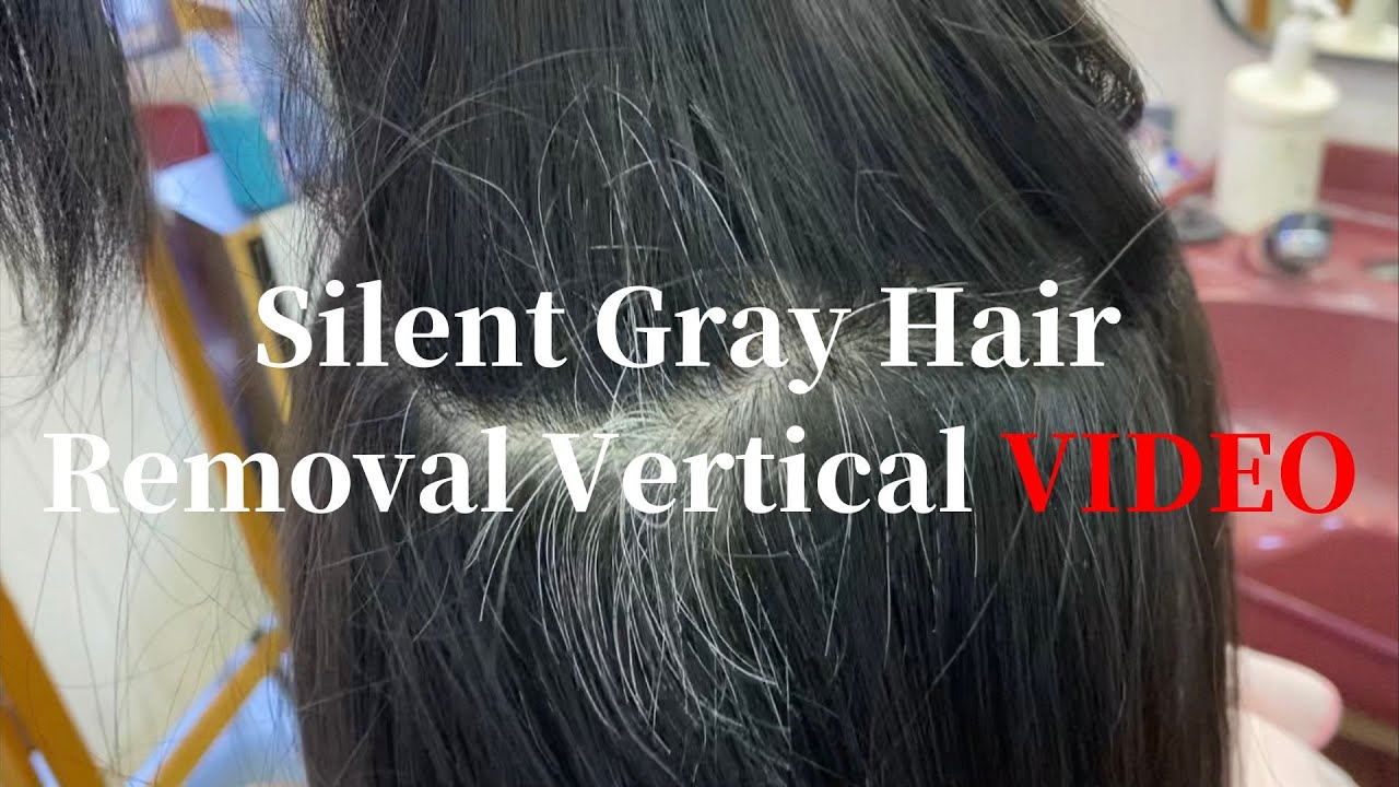 【白髪抜き動画】【Video of plucking gray hairs】Silent Gray Hair Removal Vertical VIDEOご要望が多い「無音動画」せっかくなの縦拡大動画