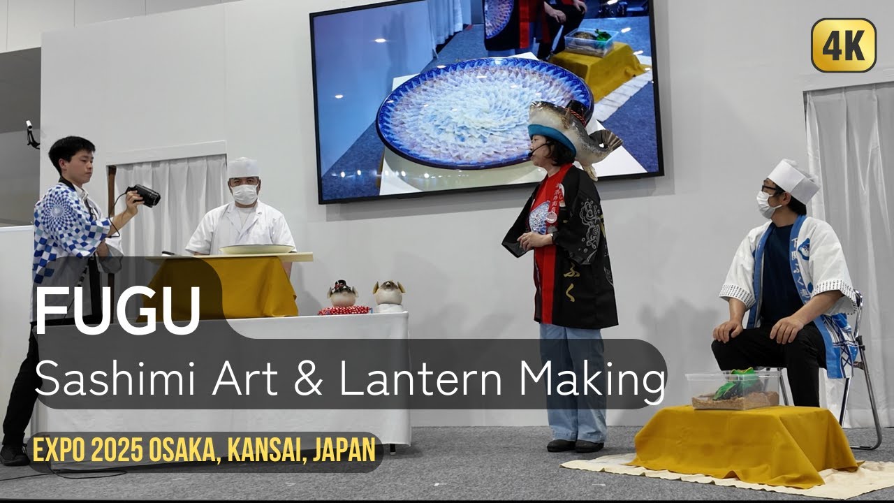 Fugu Sashimi Art & Lantern Making | Live Showcase from Shimonoseki City | Expo 2025 Osaka Japan