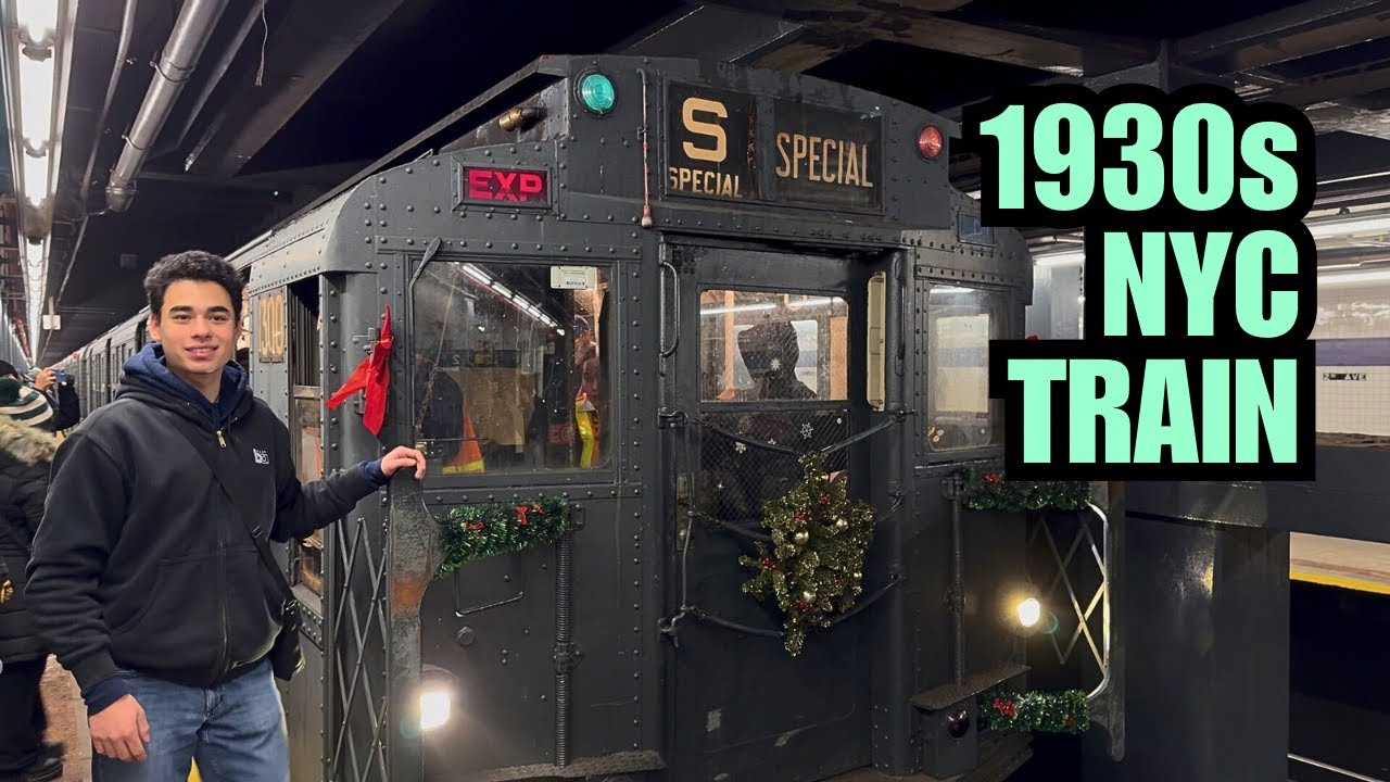[4K] NYC Holiday Nostalgia Train 🎄 Full Ride on Vintage 1930s Subway | 96 St → 2 Av
