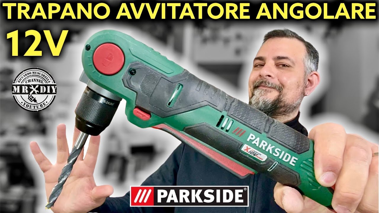 Nuovo trapano avvitatore angolare 12V Parkside lidl 27,99€ RICARICABILE. PWBSA 12 A1. 2022.