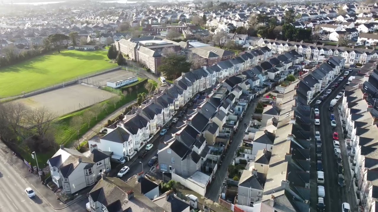 Peverell in Plymouth by drone.