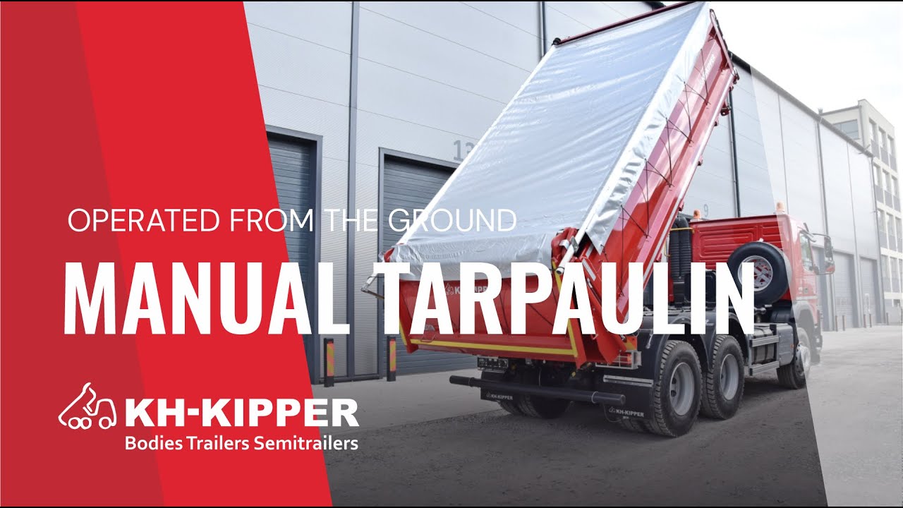 The tarpaulin operated from the ground │ Rozwijanie plandeki z ziemi