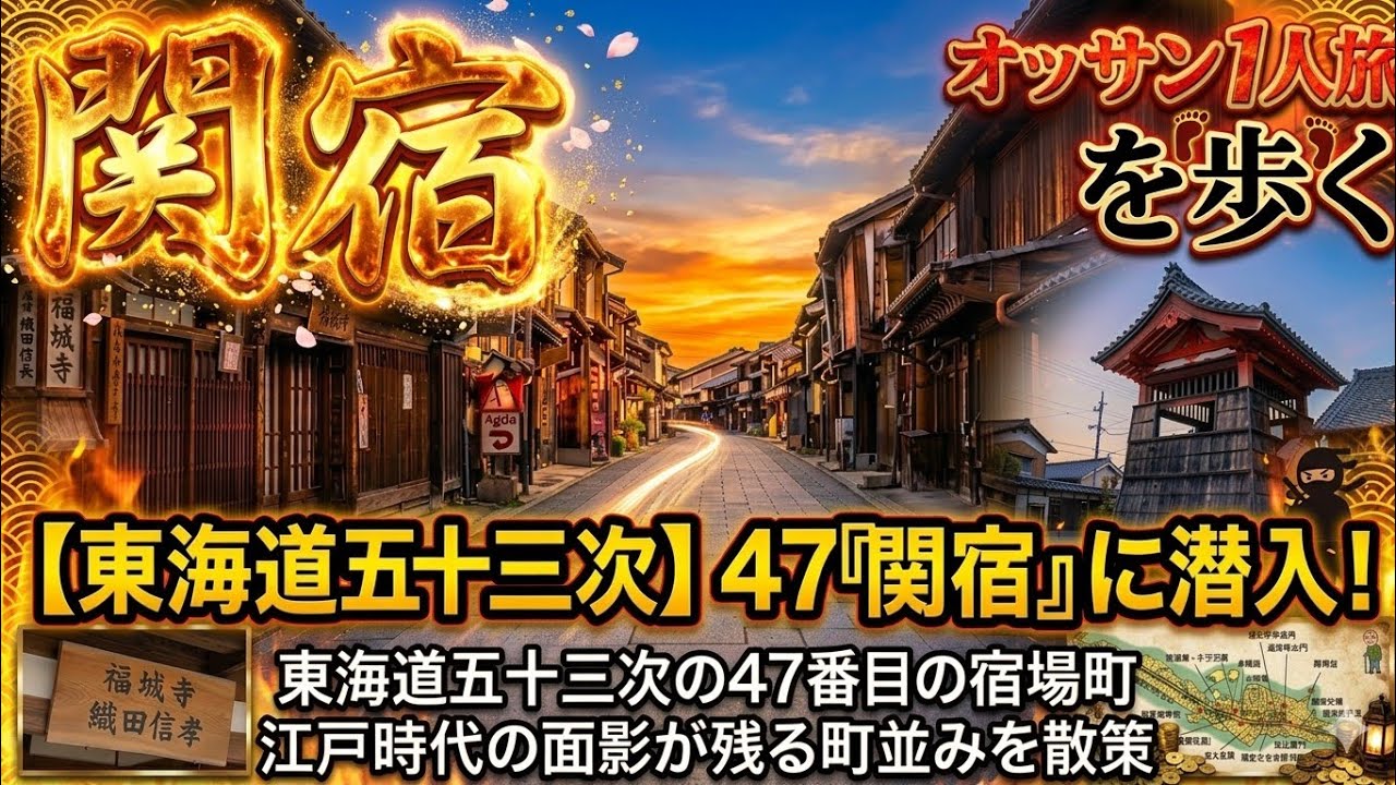 東海道五十三次の47番目の宿場町 関宿 江戸時代の面影が残る町並みを散策 オッサン1人旅