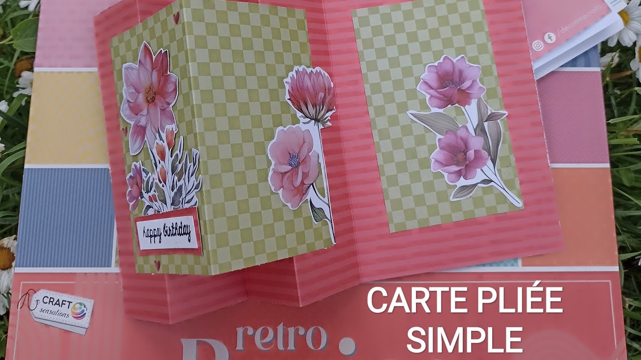 À la 7ème min :une CARTE PLIÉE  TRÈS FACILE 💯 ACTION avec nouveau bloc