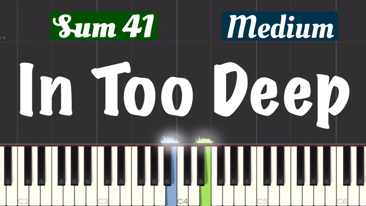 Sum 41 - In Too Deep Piano Tutorial | Medium