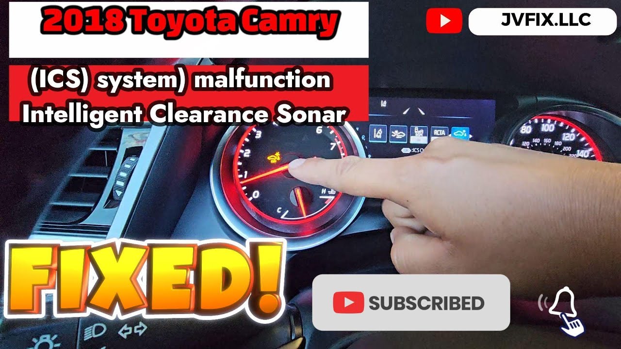 Как исправить и сбросить ошибку «Неисправность ICS, мигание индикатора» на Toyota Camry 2018 года...