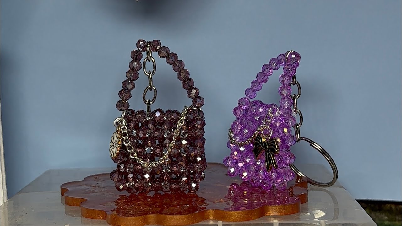 Crystal Bag Keychain Tutorial | DIY Crystal Beaded Bag | Super Easy Tutorial 