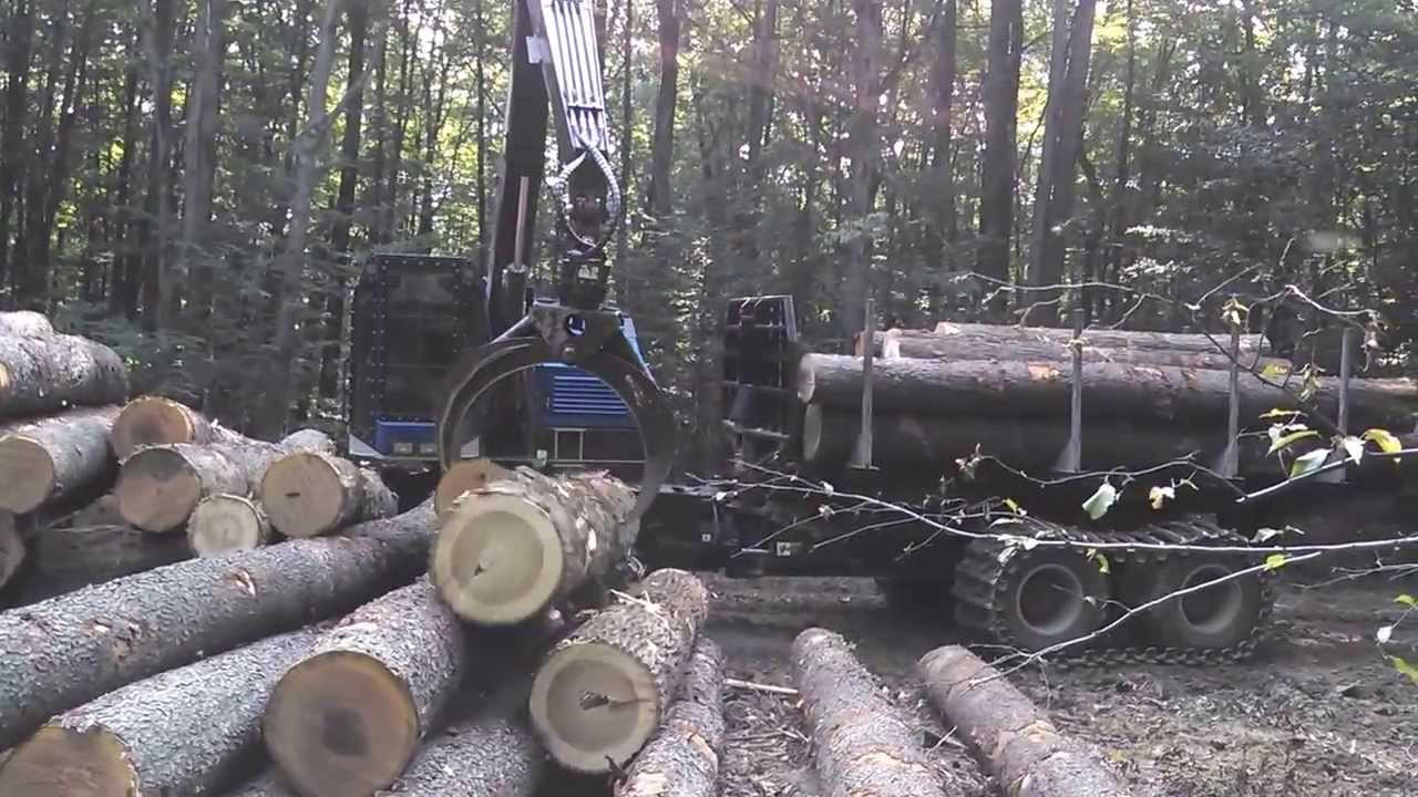 TimberPro TF830B unloading logs