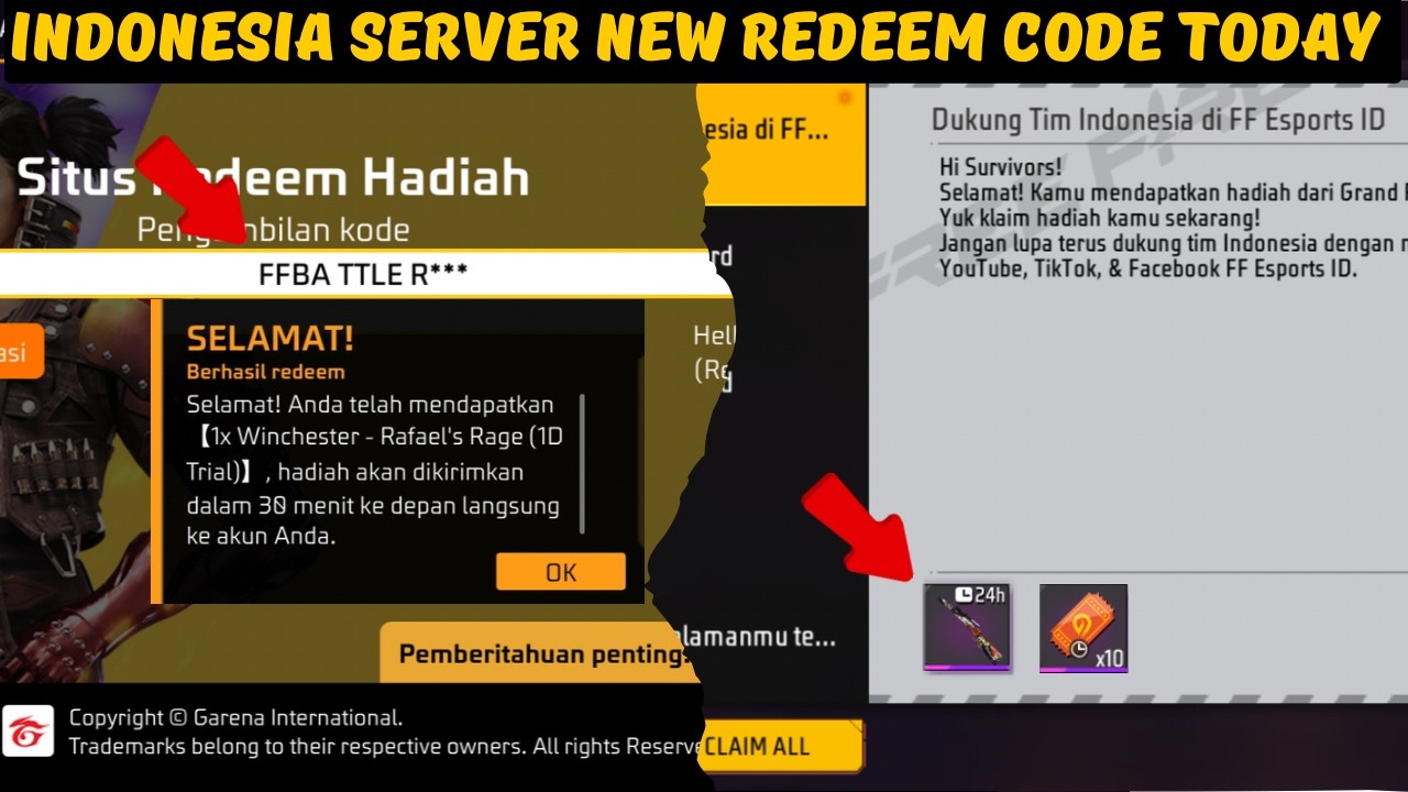 FF Indonesia Server NEW Redeem Code Today & Faded Wheel Event! (FF Today&rsquo;s Event)