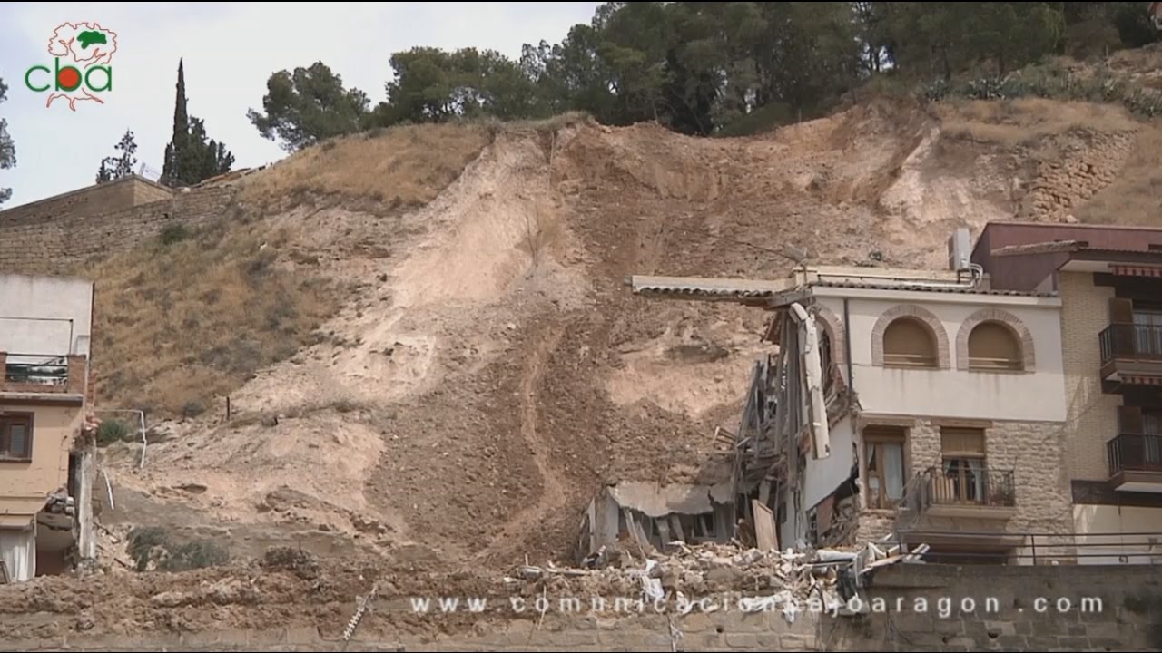El desprendimiento de Alcañiz se produjo a causa de un antiguo vertedero - Comunicación Bajo Aragón