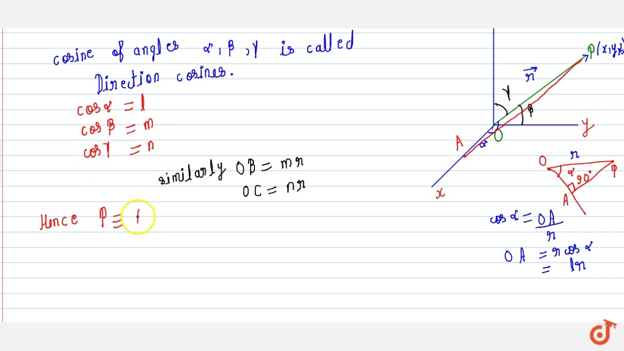 Direction cosine and ratio of line