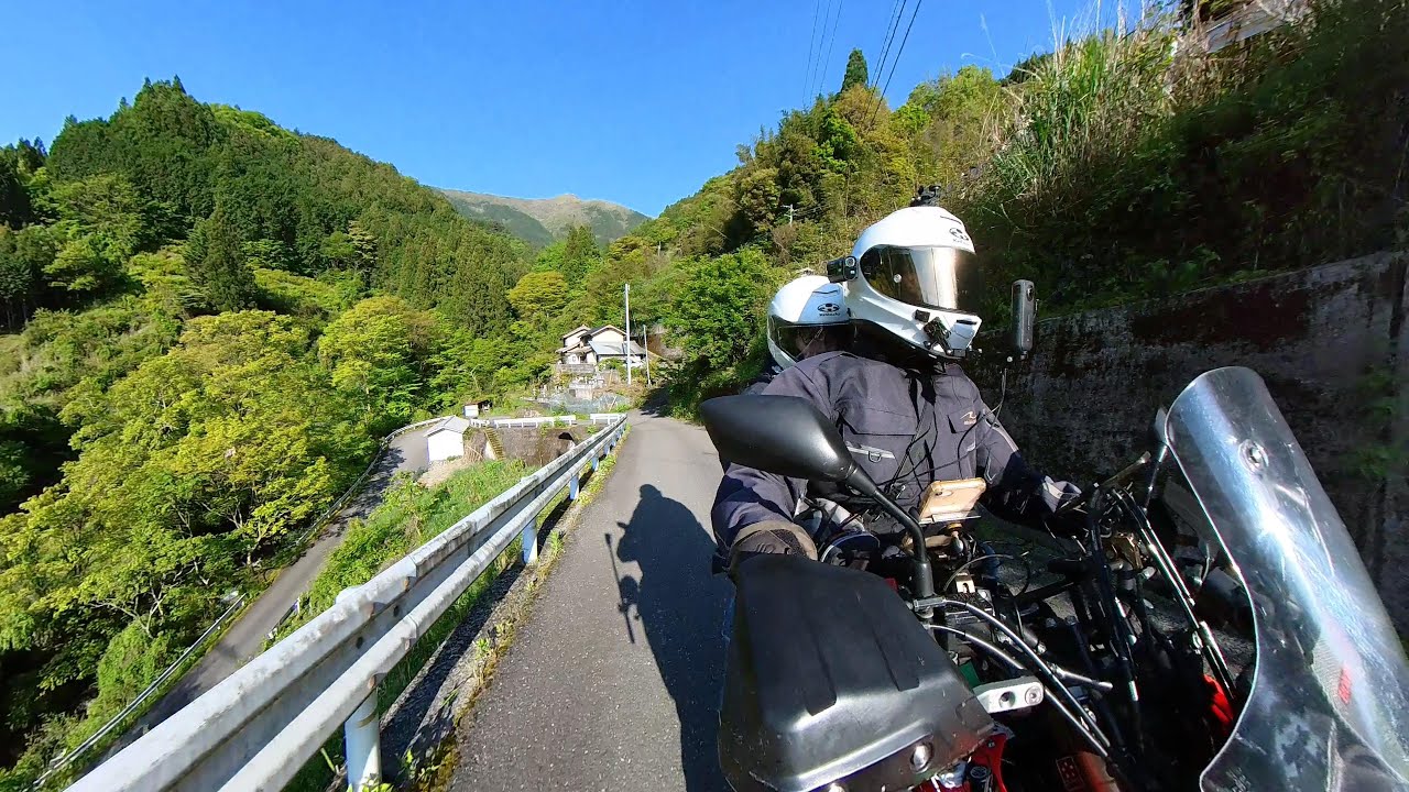 （絶景！中津明神山）バイクに全く興味のない妻を後ろに乗せて、いつもの調子で遠慮なく走ってみました。390km　CRF250RallyS