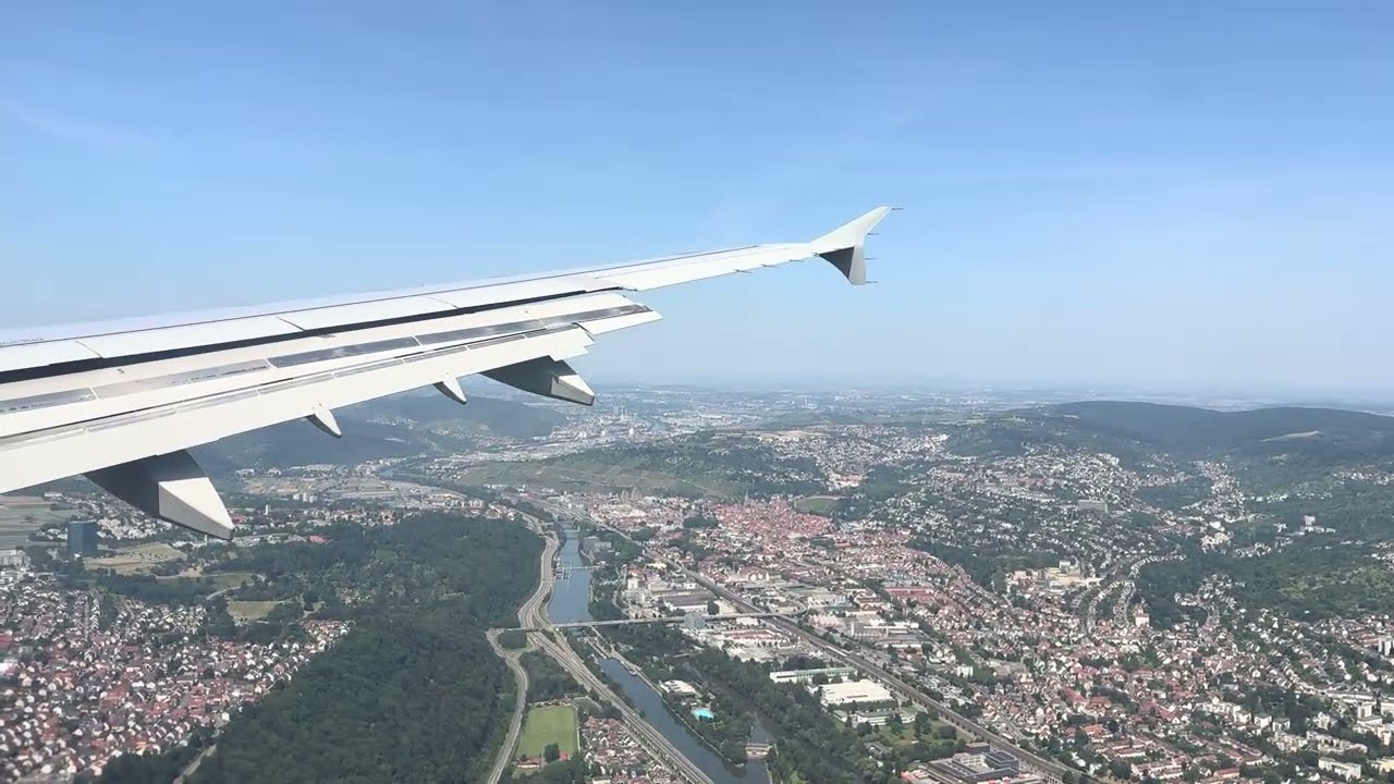 Ajet A321 landing in Stuttgart