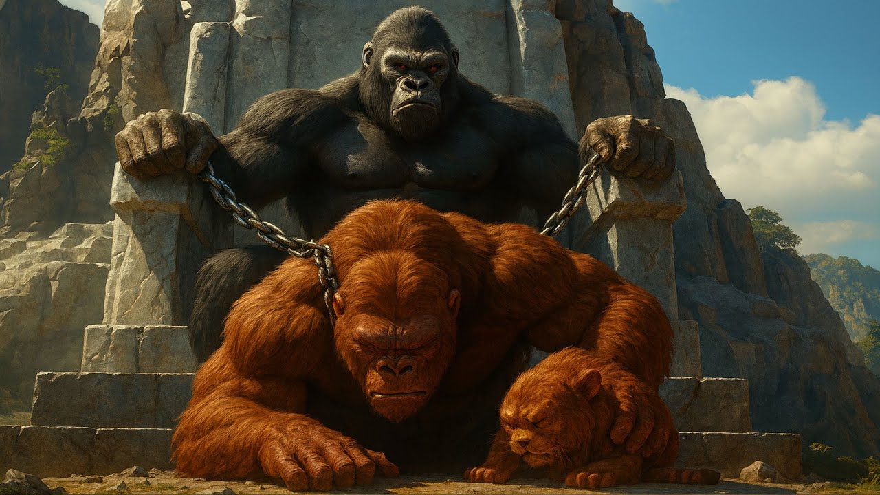 King Kong VS King Kong Brown - Rescue the Panda 🦍🐼 | Kong Movie | Bigfoot Movie