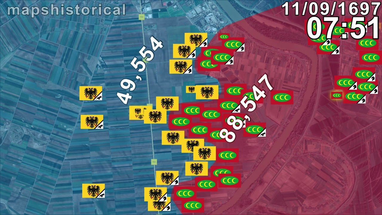 Battle of Zenta in 1 minute using Google Earth