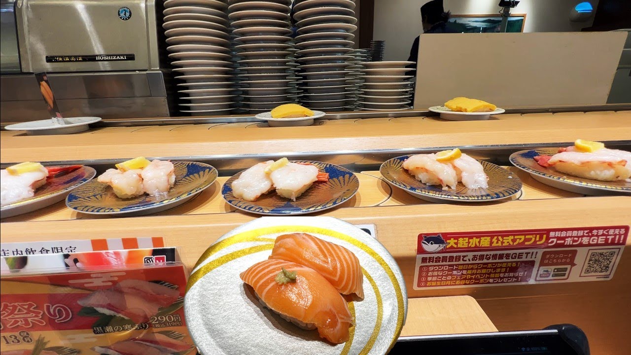Freshest Conveyor Belt Sushi Experience in Osaka! | Must-Try Daiki Suisan