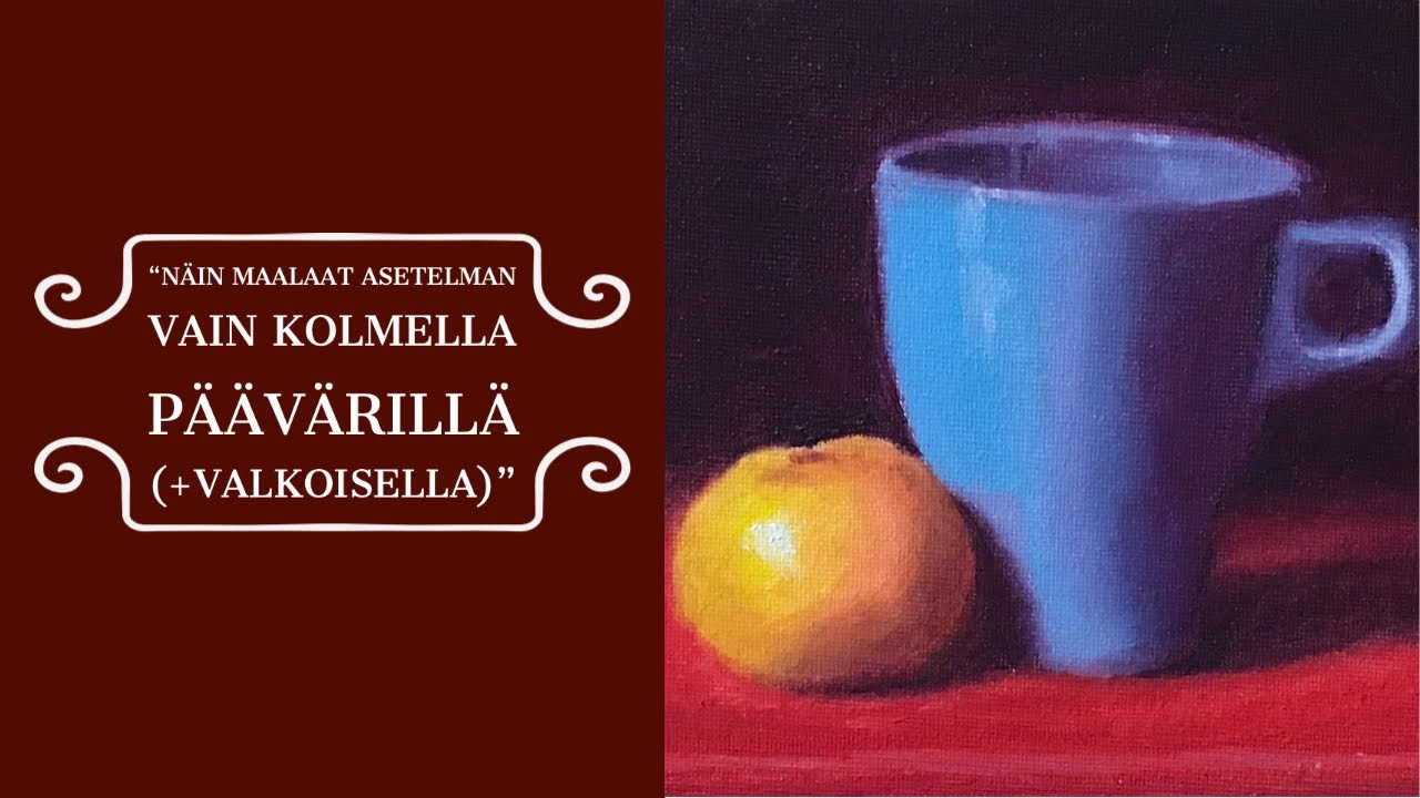 N&auml;in maalaat asetelman vain kolmella p&auml;&auml;v&auml;rill&auml; (+valkoisella)