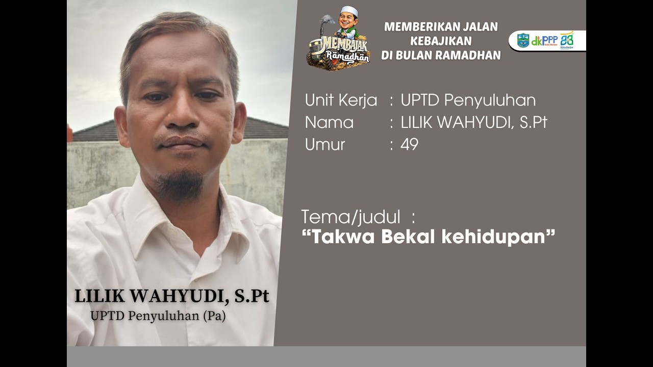 LOMBA CERAMAH MEMBAJAK (MEMBERIKAN JALAN KEBAJIKAN) DI BULAN RAMADHAN ‼️UPTD Penyuluhan Putra 2026