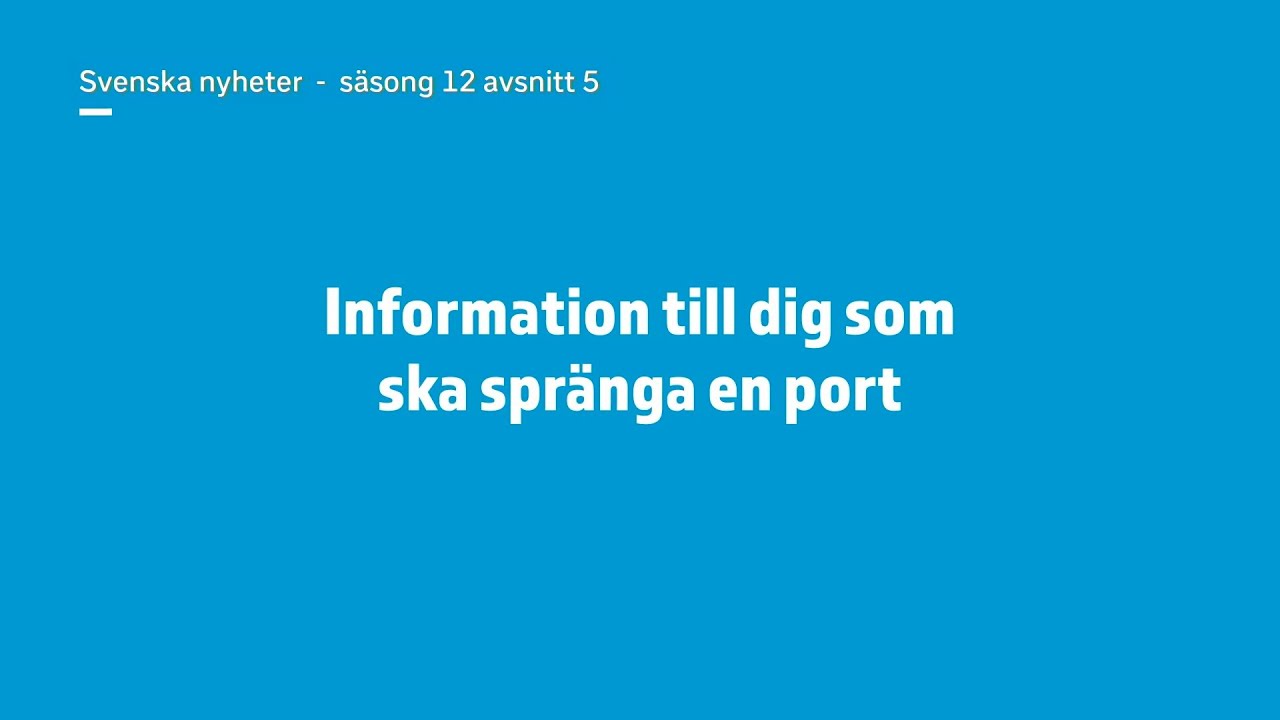 Spr&auml;nga en port