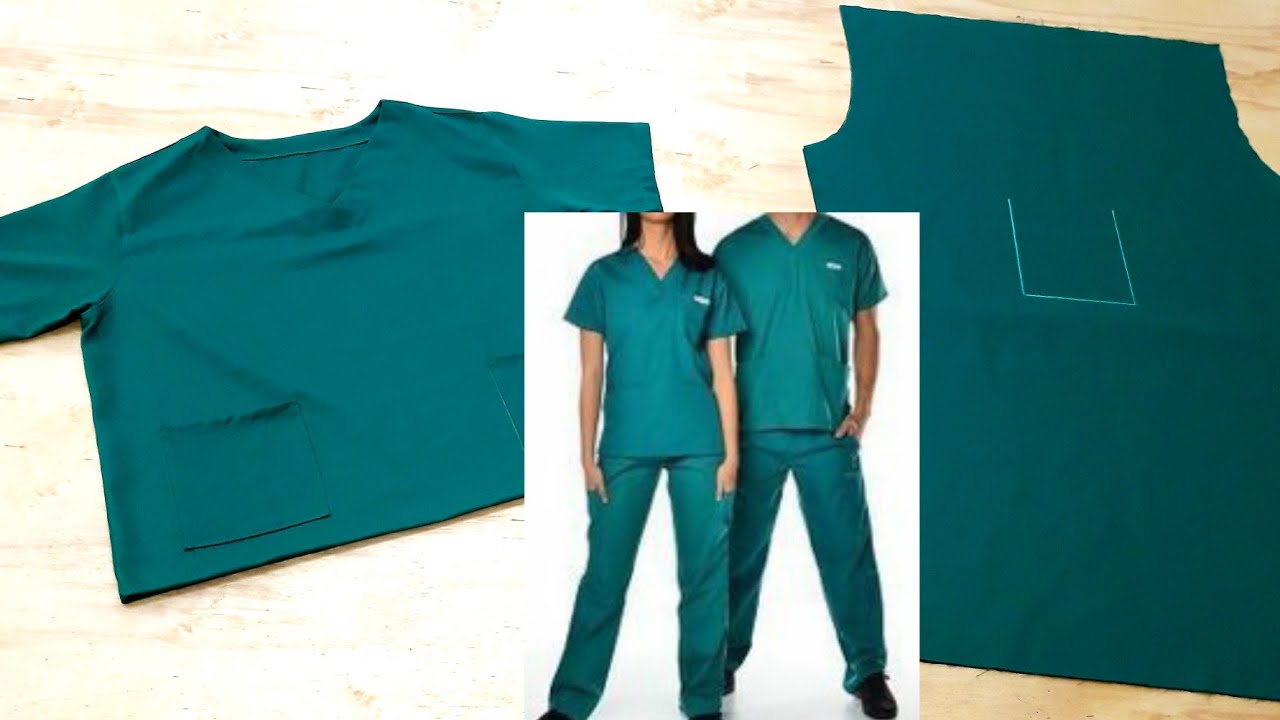 Como fazer Blusa Pijama Cirúrgico Corte e costura fácil