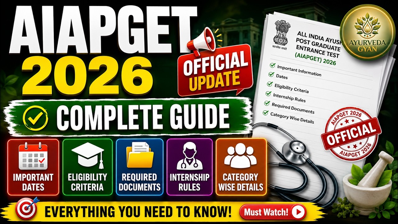 AIAPGET 2026 Registration Started🔥Complete Guide🎯Eligibility, Documents, Internship, Important Dates