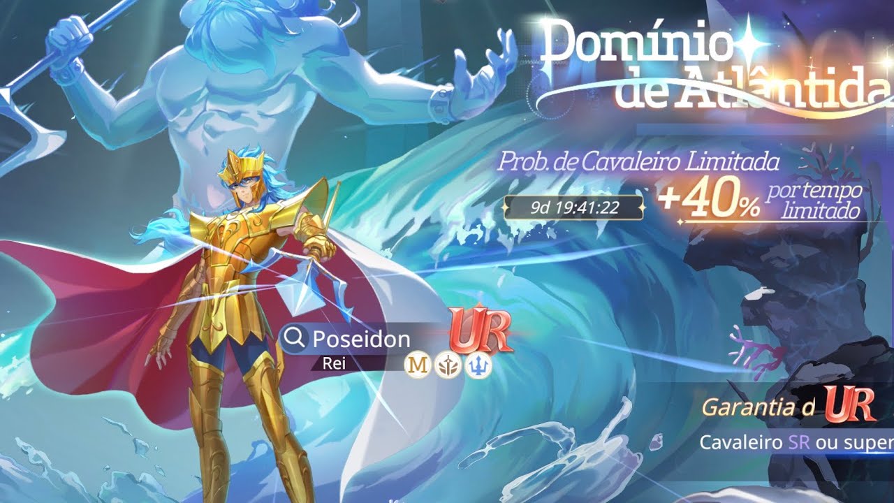 🔱🌊 POSEIDON UR VEIO?! Testei Minha Sorte | Saint Seiya EX