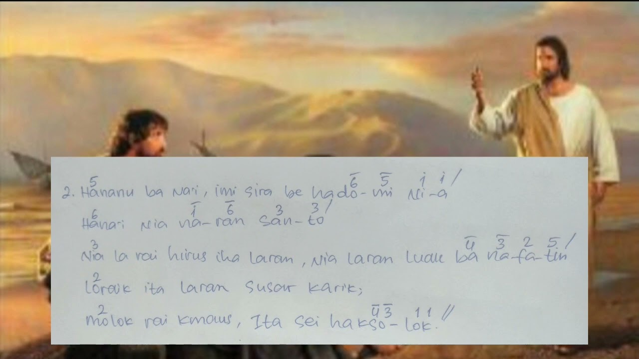 Salmo III Domingo da Pascoa, Ano C : Na'i, Hau Agradese Ita, Tan Ita Simu Hau : Do=D, PIX