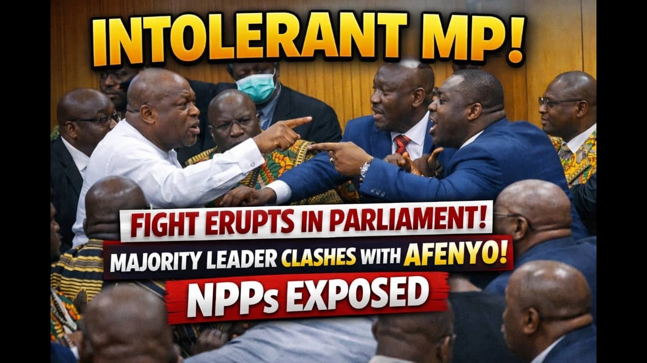 Intōlerant MP! Fïght Erupts In Parliament As Majority Leader Cläshës With Afenyo – NPP Exposed.