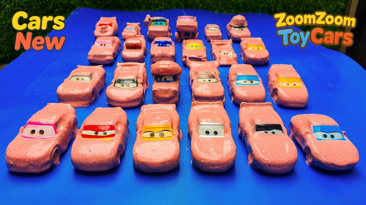Clean up muddy minicars & disney pixar car convoys! Play in the garden