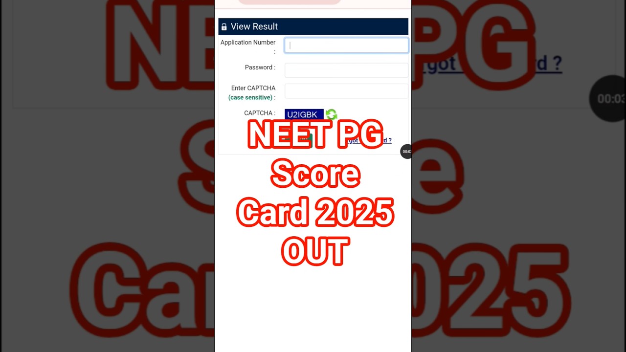 NEET PG Score Card 2025 🔵 NEET PG Score Card 2025 Kaise Dekhe ? How To Check NEET PG Result/Score