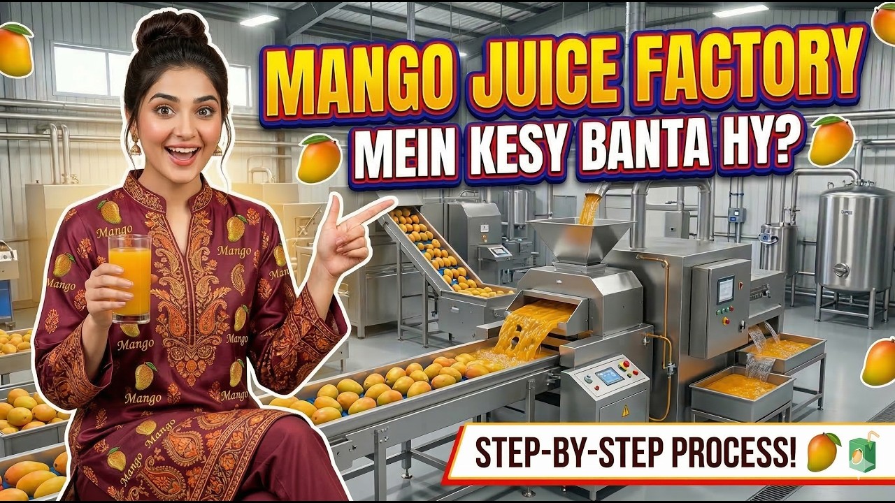 How Mango Juice Is Made in a Factory: The Step-by-Step Guide 🥭🏭 #viral #trending #video