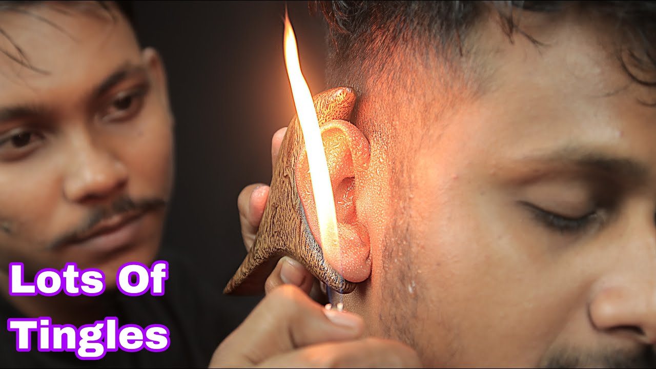 Tingles From Fire Ear Massage | ASMR Ear Massage 3d Sound | Head Scratching And Ear Itching ASMR