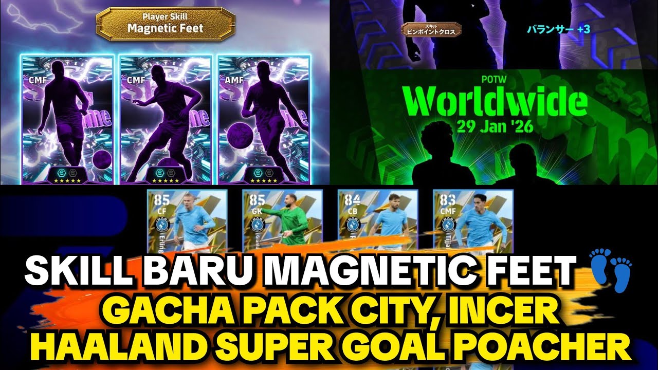 SKILL BARU KAKI MAGNET? GACHA HIGHLIGHT MAN CITY INCER HAALAND SUPER PEMBURU GOL‼️ 