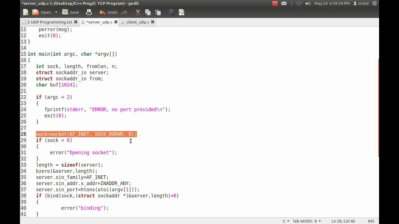 UDP Programming in C