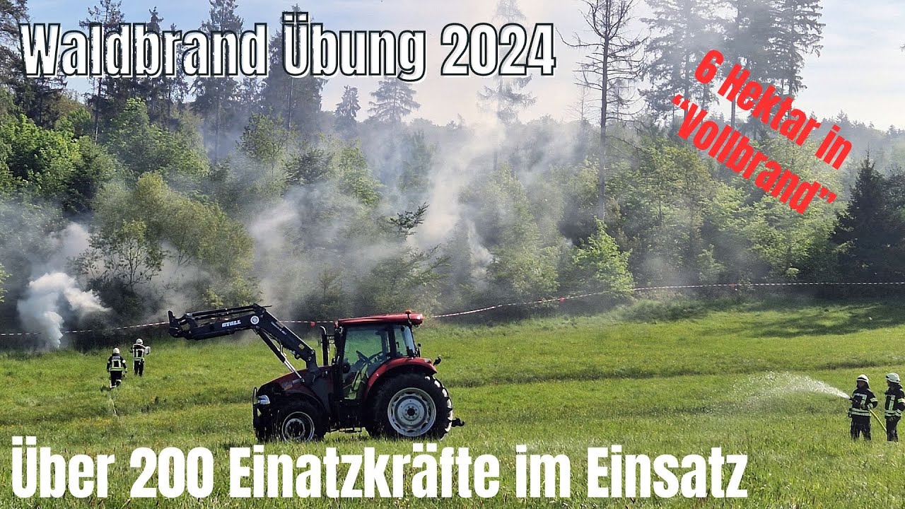 [MANV/Waldbrand] 200 Einsatzkräfte bei Waldbrandübung im Einsatz
