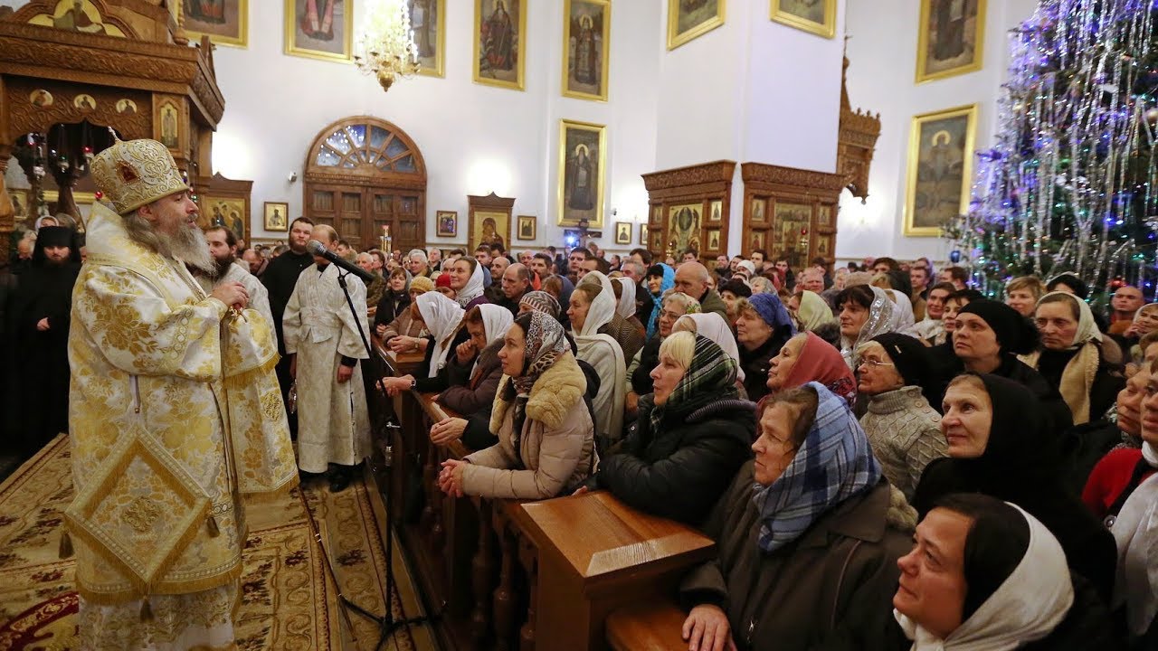 Праздник Рождества Христова в Святогорской Лавре 7.1.18 г.