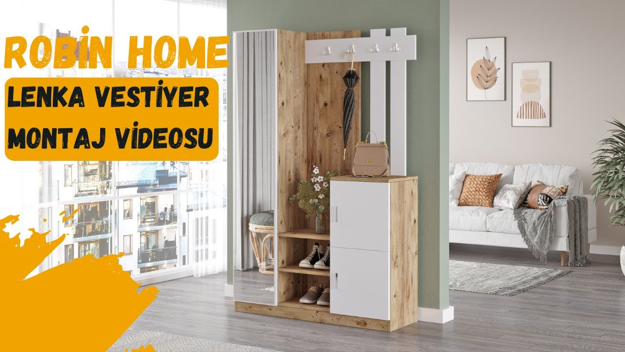 Robin Home Lenka Aynalı Vestiyer Portmanto Ayakkabılık Montaj Videosu