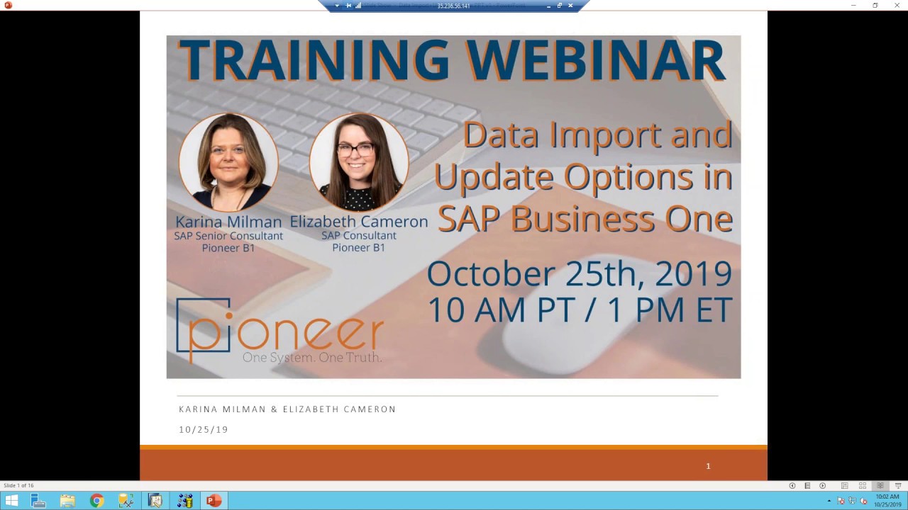 Data Import and Update Options in SAP Business One Training