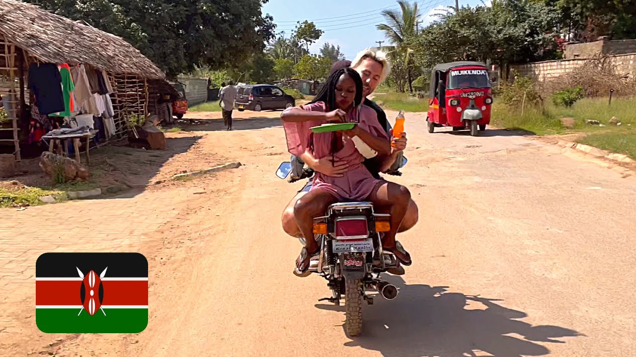 Eating Local Food on a Boda Boda In Diani Kenya 🇰🇪