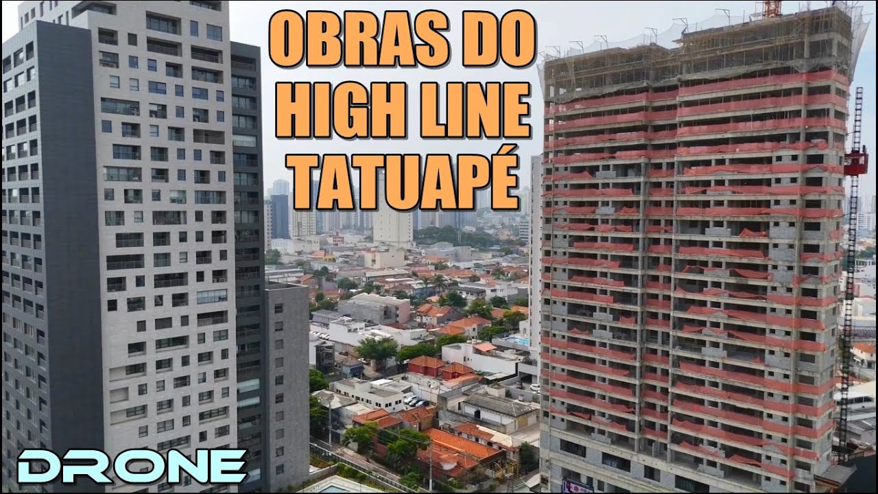 Drone no Tatuapé: Obras do High Line Tatuapé + Platina 220 e arredores - São Paulo