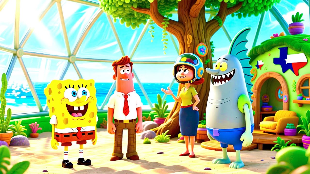 قصص سبونج بوب مع حيوانات الغابه ،#قصص_قبل_النوم #stories #كرتون #storytime 