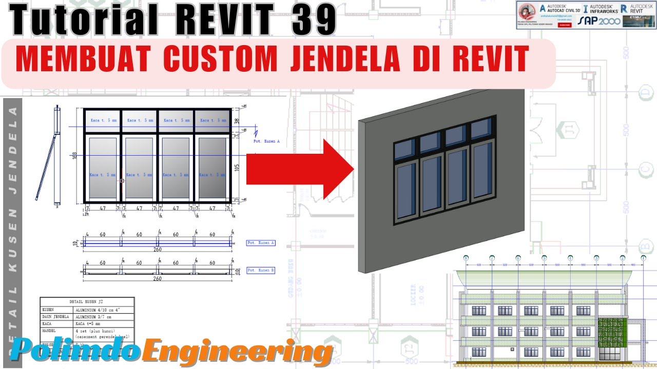 Membuat Custom Family Jendela Menggunakan AUTOCAD REVIT