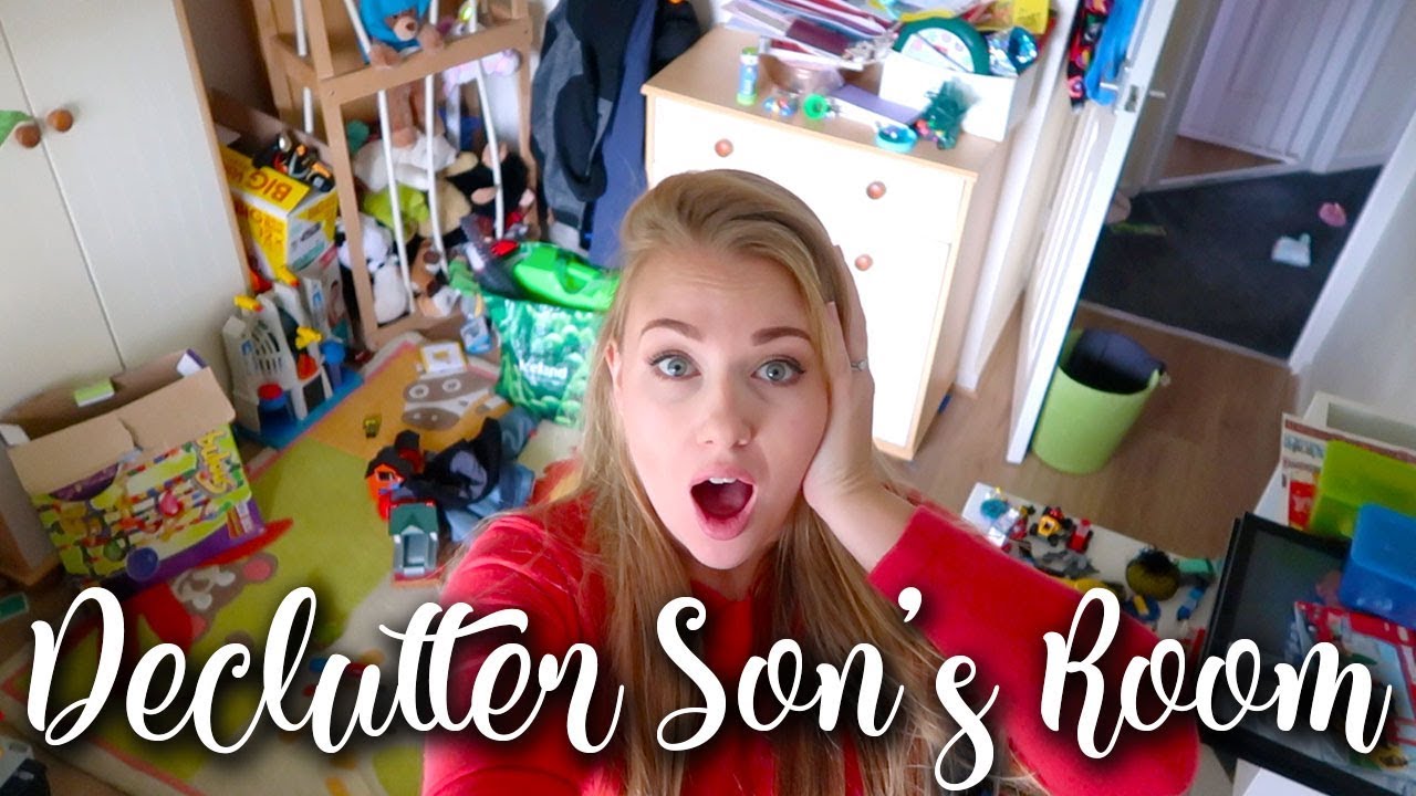 DECLUTTER DEEP CLEAN MY SONS ROOM - HUGE MESS - SPEED CLEAN WITH ME - MRS HINCH STYLE - LOTTE ROACH