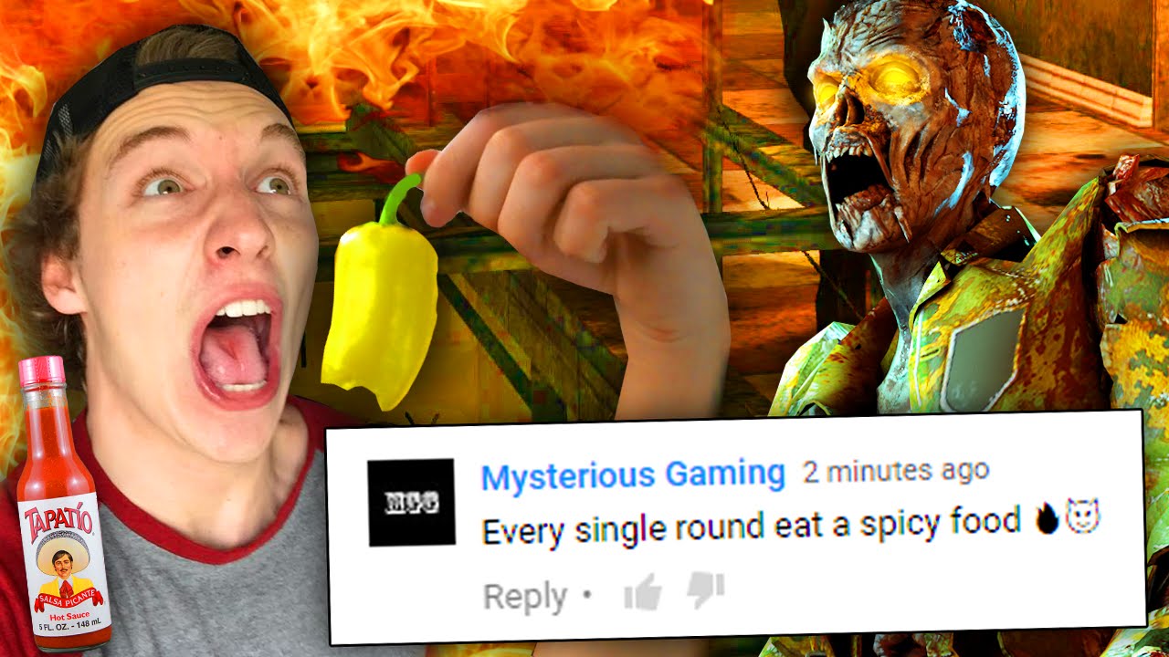 EATING SPICY FOOD EVERY ROUND! | Dumbest Zombies Challenges (#2)
