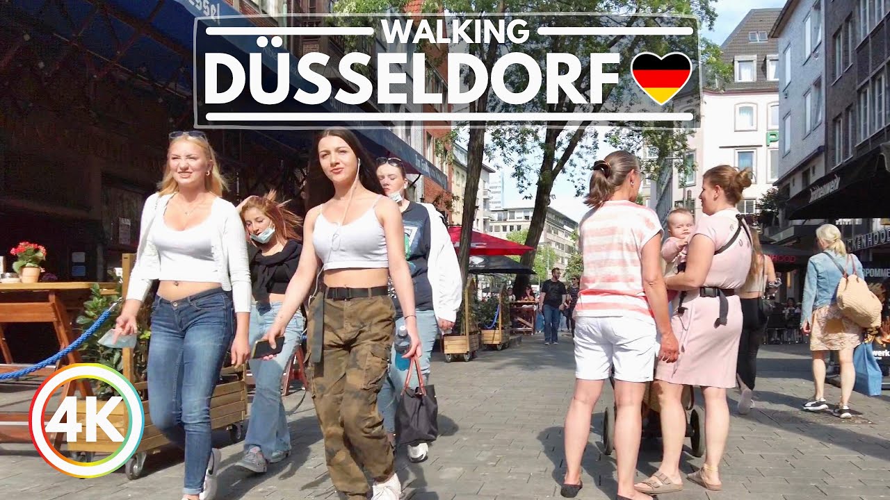 Amazing City in Western Germany! Walking Tour of Düsseldorf in 4K With Captions!