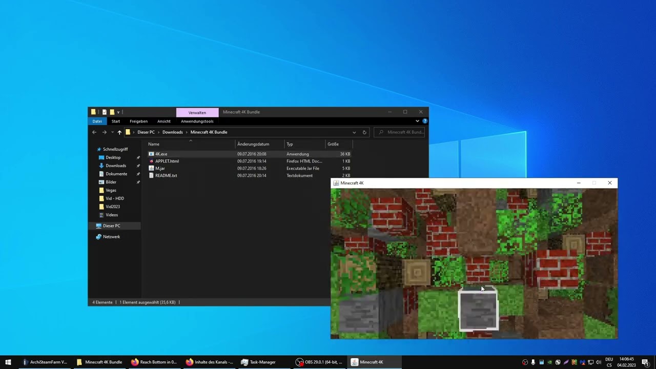 Minecraft 4K - Reach Bottom