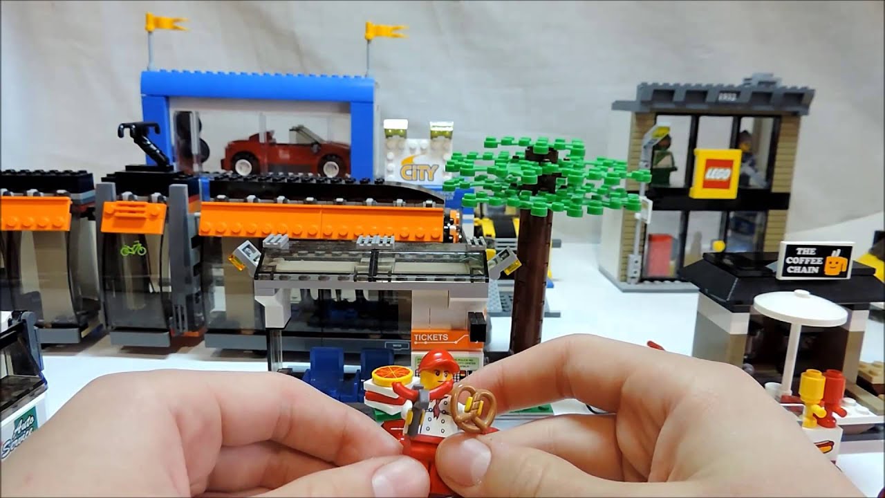 Обзор LEGO City 60097 городская площадь 1 часть