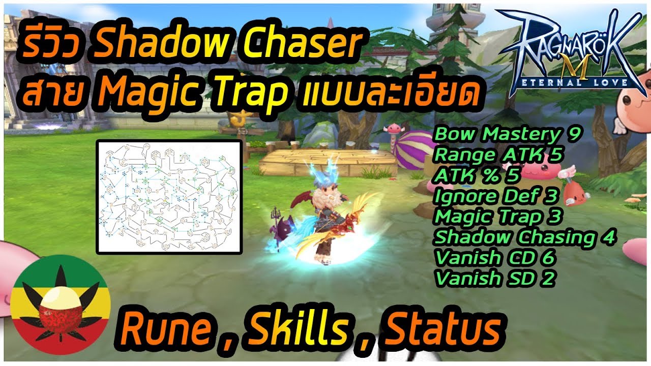 [ROM] : รีวิว Shadow Chaser สาย Magic Trap [ แบบละเอียด ] Rune,Skills,Status - Ragnarok M