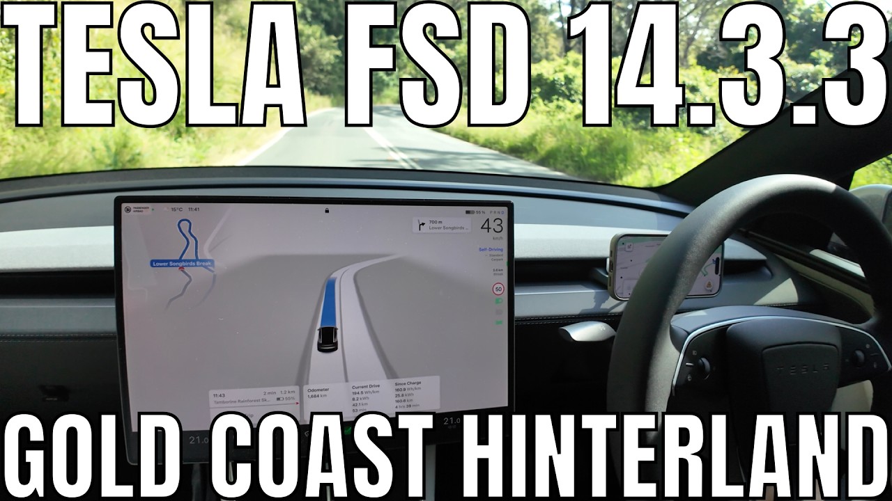 Tesla Model Y FSD Supervised 14.3.3 | Przejażdżka po Gold Coast Hinterland