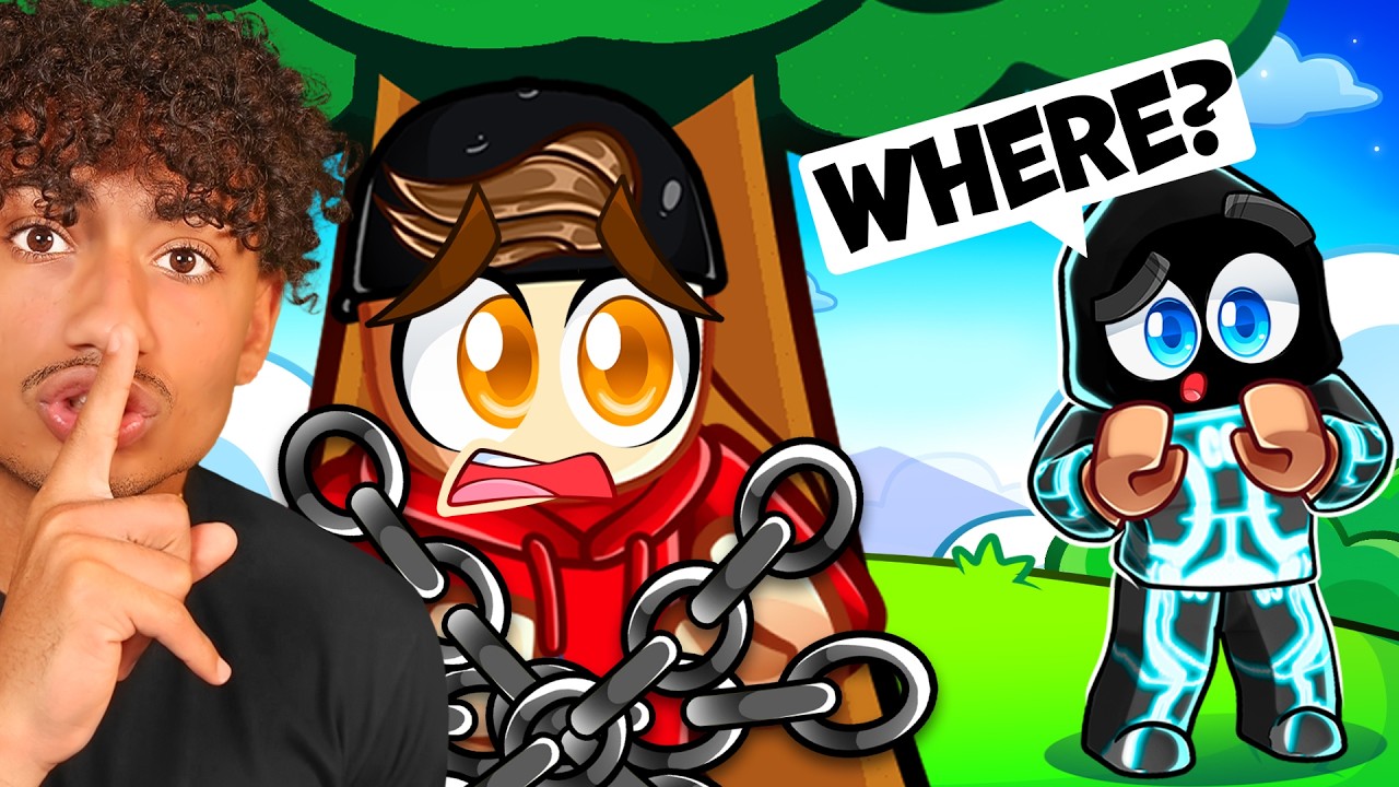 HIDE AND SEEK BUT WE'RE CHAINED TOGETHER IN ROBLOX!